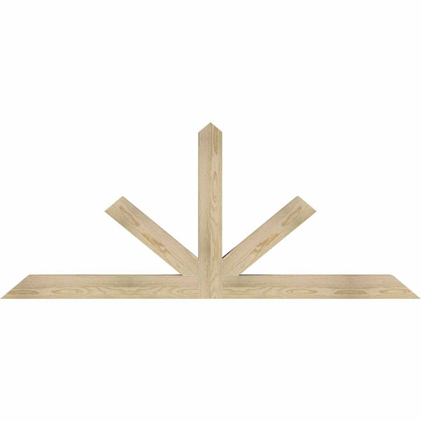 Ekena Millwork Saratoga Rough Sawn Timber Gable Bracket, Douglas Fir, 72"W x 30"H x 4"D x 4"F, 10/12 Pitch GBW072X30X0404SAR00RDF - main